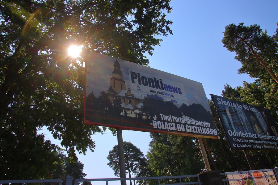Pionki, Church of Saint Barbara and John Paul II monument