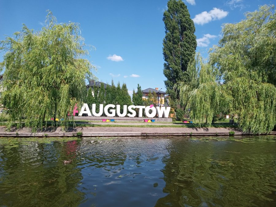 View of Augustów from the canal